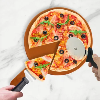 Gıda Rendeleyin Paslanmaz Çelik Pizza Aracı Set Kek Spatula Pizza Tekerlek Peynir Spatula Peynir Kesici Pişirme Gadgets Son İnşa 19