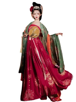 Hanfu Elbise kadın Yaz İnce Myrobalan Etek Geniş Kollu Akan Peri Etek Çin Tarzı Antik Kostüm Dans Giyim 14