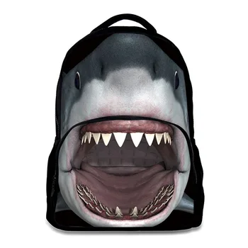 Hayvan Köpekbalığı Dsign Sırt Çantası okul sırt çantası Taşınabilir Okul gençler için çanta Erkek Kız Yüksek Kaliteli Malzeme Sırt Çantaları 2