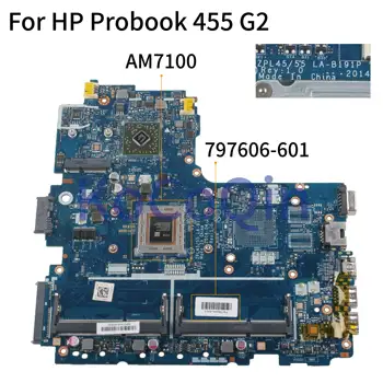 HP Probook İçin G2 455 445 G2/55 ZPL45 LA-B191P 797606-601 797606-601 ana kart KoCoQin Laptop anakart AM7100 10
