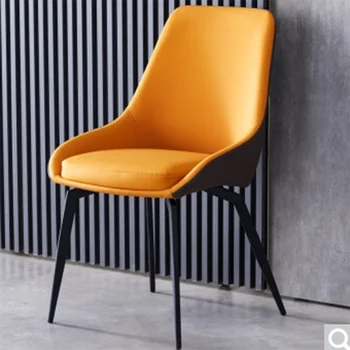 Iskandinav Aile Modern Basit Yemek Sandalyesi Koltuk Ofis Lüks yemek masası Sandalye Karbon Çelik Sanat Stoel Ev Eşyaları AA55