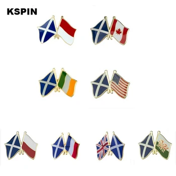 Iskoçya Dostluk Bayrağı Yaka Pin Broş Rozeti Ceket Ceket Cep Broş Pimleri Aksesuarları 20