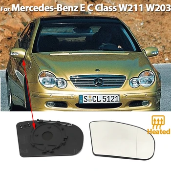 Isıtma Yan Ayna Cam Lens Kapı Kanat Dikiz Aynası Cam Mercedes-benz E sınıfı C sınıfı C E Sınıfı W211 W203 9