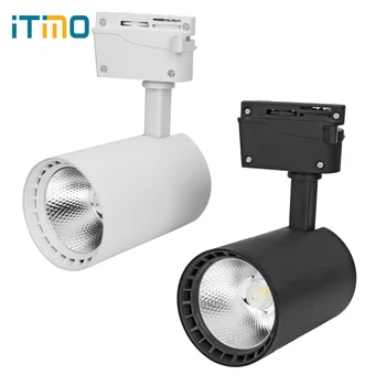 ITimo Sergi Spot COB LED Ayarlanabilir Tavan Raylı Spot AC85 ~ 220 V Dükkanı Showroom dekor LED ray lambası sahne ışığı 4