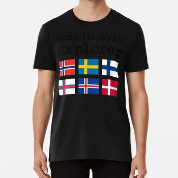 İskandinavya Explorer T Gömlek İskandinavya İsveç Norveç Finlandiya İzlanda Faroe Adaları Danimarka Stockholm Oslo 7