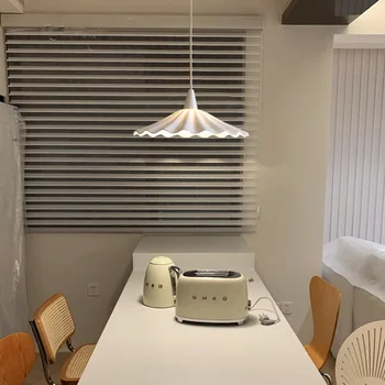 Japonya pilili seramik avize Modern Minimalist kolye lamba yemek odası oturma odası için fransız Retro tek asılı ışık 12