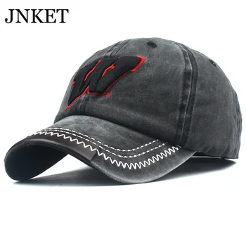 JNKET Yeni Unisex Yıkanmış beyzbol şapkası Pamuk beyzbol şapkaları Snapbacks Şapka hip hop şapka Mektup Kap Gorras Beyzbol Casquette 10