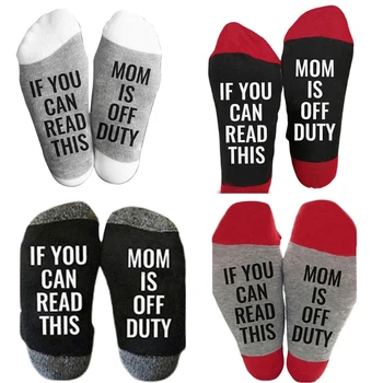 Kadın Yenilik Komik Atasözü Pamuk Ekip Çorap Eğer Okuyabilir Bu Anne Mektuplar Baskı Orta Tüp Çorap Çorap 37JB 6
