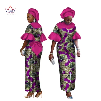 Kadınlar İçin afrika Elbiseler 2023 Yeni Zarif Dashiki Afrika Tarzı Geleneksel Noel Elbise Bazin Riche avrupa Giyim WY2413 3