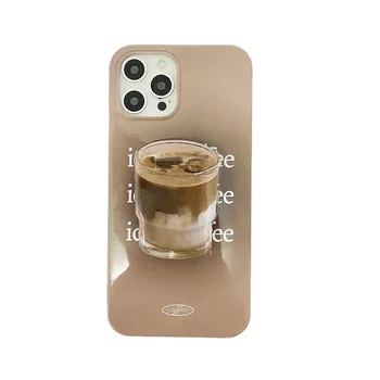 Kahve Tutucu Darbeye Dayanıklı Durumda İphone 14 Artı 13 12 11 Pro Max Mini Silikon Yumuşak Apple Telefon Xs Max Xr X 7 8 Artı Fundas 8