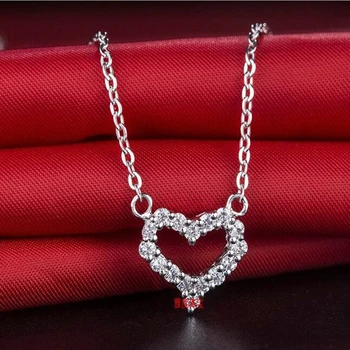 Kalp şekli gümüş weding kolye, kadın pendents, avrupa ve Amerikan marka kolye