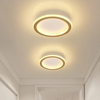 Kare Yuvarlak Modern led ışık Paneli Oturma Odası Mobilya çocuk Yatak Odası Led Lamba Altın Siyah tavanda asılı Lambaları 4