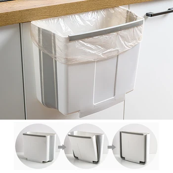 Katlanabilir Depolama Mutfak Asılı Plastik çöp tenekesi Katlanabilir çöp kutusu Dolap Kapı Araba 8