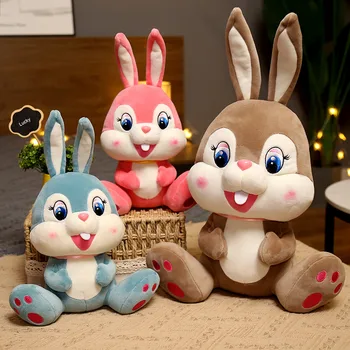 Kawaii 30/45/55cm Tavşan Peluş Tavşan bebek oyuncakları Sevimli Yumuşak Doldurulmuş Hayvanlar Tavşan Ev Dekor Çocuklar İçin Bebek Yatıştırmak Oyuncaklar Hediye 15