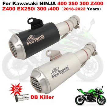 Kawasaki Ninja 400 250 300 Z400 EX400 EX300 EX250 Tam Sistem moto rcycle GP Egzoz Kaçış Moto Susturucu Orta Bağlantı Borusu 16
