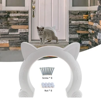 Kedi Kapı Köpek Delik Erişim Yönü Kontrol Oyuncak Kediler Yavru Küçük Pet Kapısı Kapı Kiti Pet Kapı Geçiş DIY Eğitim Kaynağı 23