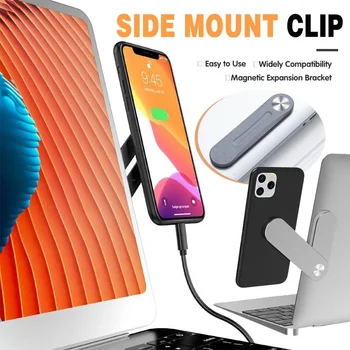 Klip Monitör Dizüstü Yan Dağı Manyetik Cep Telefonu telefon standı Tutucu Genişleme Braketi Düz İnce Dropshipping 10