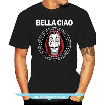 Komik Kağıt Evi Bella Ciao Adam T Gömlek %100 % Pamuk Erkek Gömlek Casual Yaka T-shirt 18