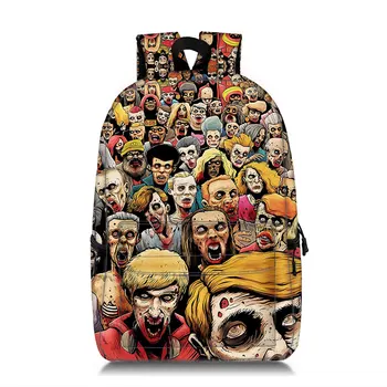 Korku Zombi Göz Küresi Baskı genç için sırt çantası Erkek Kız Sırt Çantası Çocuk Okul Çantaları Kadın Erkek Seyahat Çantası Laptop Sırt Çantaları 1