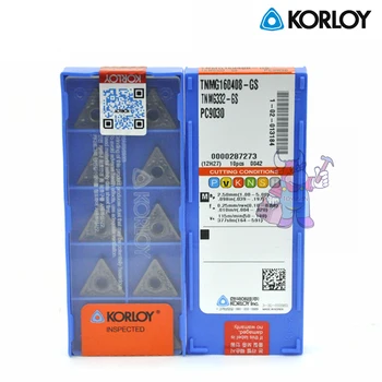 KORLOY CNC kesici uç TNMG160408-GS PC9030 / PC5300 / NC3220 / NC9020 / NC9025 8