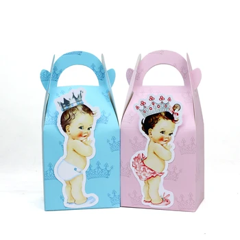 Kraliyet Bebek Favor Kutusu Şeker Kutusu Hediye Kutusu Çocuklar Doğum Günü Partisi Malzemeleri Dekorasyon Olay Parti Malzemeleri 5
