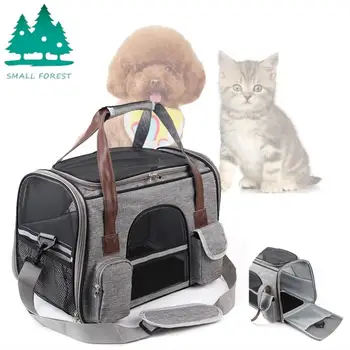 KÜÇÜK orman solunabilir evde beslenen hayvan kedi ve köpek çanta taşınabilir çanta gezi Messenger omuz çantası 23