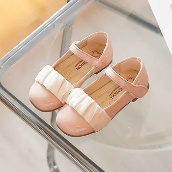 Küçük Çocuklar deri ayakkabı Kızlar Flats Prenses Ayakkabı Tatlı kaymaz Sonbahar Zarif Çocuk tek ayakkabı Sonbahar Yeni H226 20