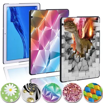Kılıf Huawei MediaPad T5 10 10.1 İnç / MediaPad T3 8.0 Kılıf MediaPad T3 10 9.6 3D Sanat İnce Tablet Sert Kabuk Kapak 9