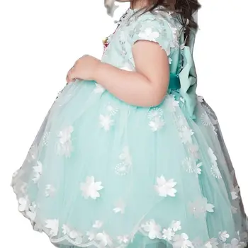 Kız Elbise Moda Büyük Yay çocuk doğum günü partisi elbisesi Yeni Stil Prenses Elbise Pageant Noel Önlük Fotoğraf 16
