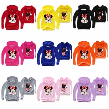 Kızlar Hoodies Çocuk Çocuk Minnie Mouse Kıyafet kapüşonlu ceket Erkek Gömlek Üstleri Tişörtü Ceket Genç Uzun Kollu Bebek Kostümleri