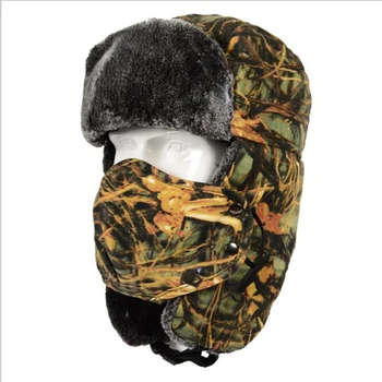 Kış Bombacı Şapka Erkekler İçin Faux Kürk Rus Şapka Ushanka Kalın Sıcak Kap Kulak Kapakları İle Açık Avcılık Ushanka Kulak Rüzgar Geçirmez 7