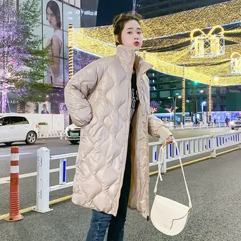Kış Ceket Kadınlar Yastıklı Aşağı pamuklu uzun ceket Kore Tarzı Palto Kadın Parka Ceket Kadın Kış Giysileri Kadınlar için 20