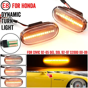 LED Dinamik Yan İşaretleyici Dönüş sinyal ışığı Tekrarlayıcı Flaşör Honda Accord Civic CRX Prelude S2000 Del Sol Fit Integra 8