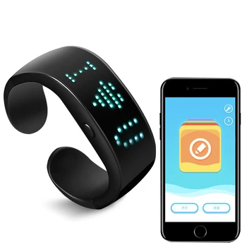 LED Ekran Bilezik DIY Aydınlık Bilek Kayışı Bluetooth APP Düzenleme Parlayan Bileklik Çok Fonksiyonlu akıllı saat Parti Malzemeleri 23
