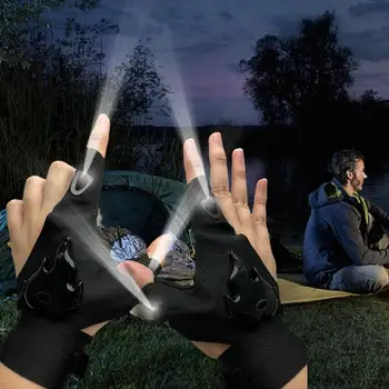 LED el feneri eldiven şarj edilebilir eller serbest ışık eldiven cadılar bayramı noel hediyesi alet araçları açık kamp balıkçılık için 20