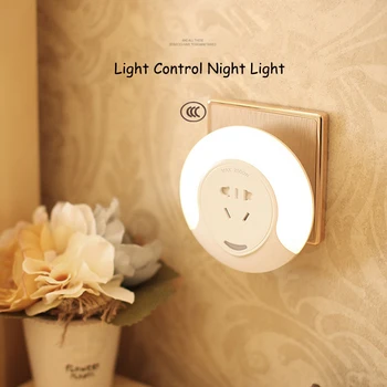 LED gece lambası plug-in ışık kontrolü yaratıcı yenilik gece lambası USB şarj başucu lambası gece lambası 8