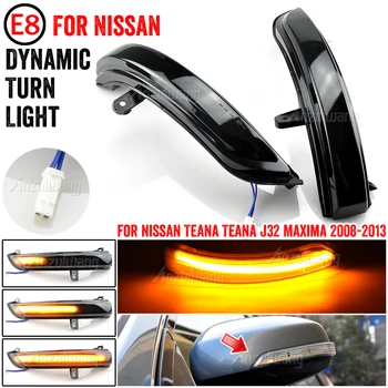 LED sinyal lambası Nissan Teana İçin J32 Maxima Dinamik Yan Ayna Sıralı Göstergesi Flaşör 2008 2009 2010 2011 2012 2013 11