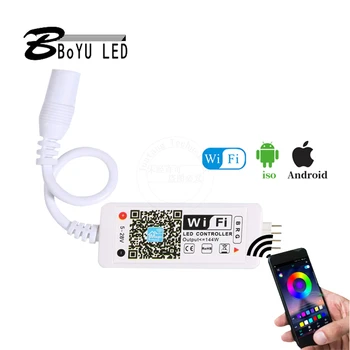 LED WİFİ denetleyici alexa ses mini WİFİ renkli RGB alçak gerilim ışıkları ile mobil uygulama denetleyici 7