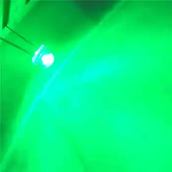LED ışık yayan diyot hasır şapka 5MM beyaz saç yeşil ışık (1000 adet) 1