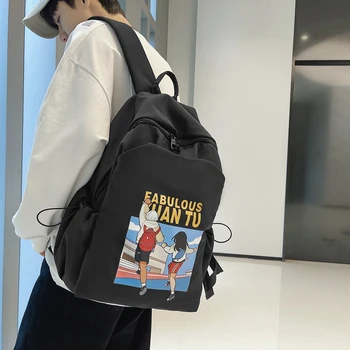 Lise sırt çantası Rahat Moda Severler Sırt Çantaları Kadın Naylon Baskı Popüler Moda Sırt Çantası Sevimli okul sırt çantası 2022 13