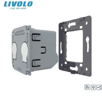 Livolo AB standardı 2 Gang 2 yollu Cam Panel olmadan Led karartma ve kablosuz uzaktan ışıkları adaptif Dimmer duvar dokunmatik anahtarı C702SDR