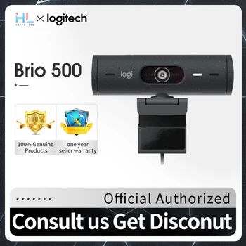 Logitech BRIO 500 kamerası ışık düzeltme Full HD 1080p canlı Kamera RightLight 4 Otomatik çerçeve Gösterisi Modu Pc Laptop için 9