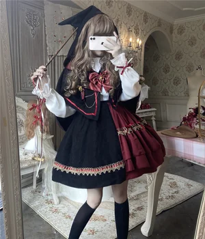 Lolita Büyücü Loli Kız Pelerin Etek Gömlek Takım Elbise Jk Üniforma Kolej Tarzı Sonbahar Kış Kalınlaşmak Kostüm Cosplay Cos Loli 4