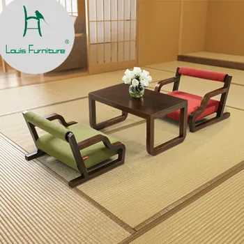 Louis Moda Japonya Kore Rüzgar Ahşap Tatami Yaratıcı Mobilya ve Sandalyeler Bilgisayar Oturma Odası Birkaç Masa 12