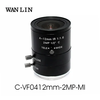 Megapiksel C Dağı 2MP 4-12mm Manuel Değişken Odaklı Iris Lens HD CCTV Güvenlik DSLR Kamera F1. 6 1/2
