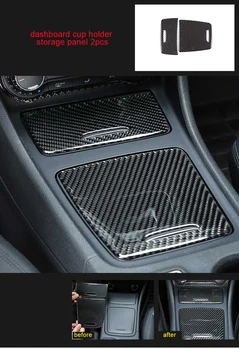 Mercedes Benz CLA için CLA200 220 karbon fiber merkezi kontrol tutucu depolama paneli 2 adet 19