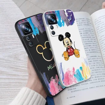 Mickey Mouse Parlak Telefon Kılıfı İçin Xiaomi mi 10S 10T 10 9 SE 6X A3 A2 CC9E Pro Lite Mix 3 Sıvı Halat Funda Kapak 14