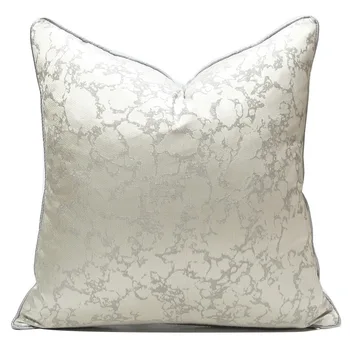 Minder örtüsü Dekoratif Yastık Kılıfı Modern Basit Klasik Lüks Gümüş Jakarlı Coussin Kanepe Sandalye Yatak Yastık 9