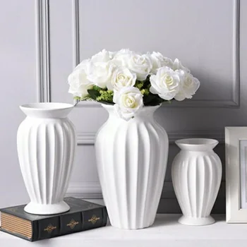 Minimalist Ve Modern Avrupa Tarzı Seramik Vazolar Yaratıcı Masa Beyaz Ve Mavi Aile Ve Noel Dekorasyon Çiçek Saksıları Yeni 23