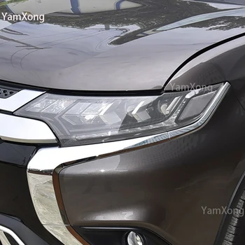 Mitsubishi için Outiander2015-2020 Araba Far koruyucu film Siyah Şeffaf Anti Scratch Oto Tamir 13